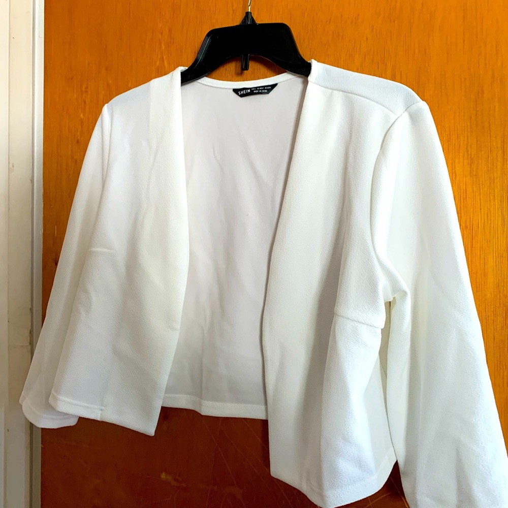 White Short Blazer